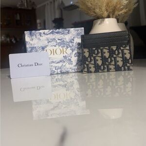 Dior Black and Blue Card Holder